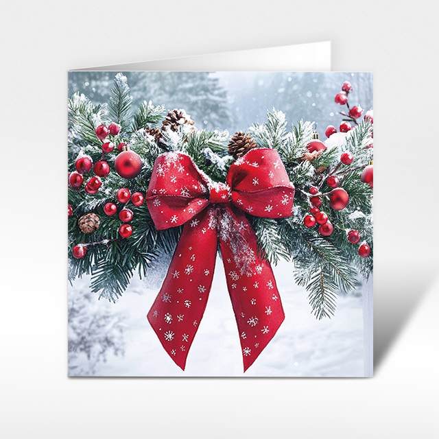 Weihnachtskarte �Festlicher Winterkranz�