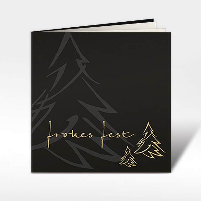 Weihnachtskarten "mit Eleganz in gold, D"