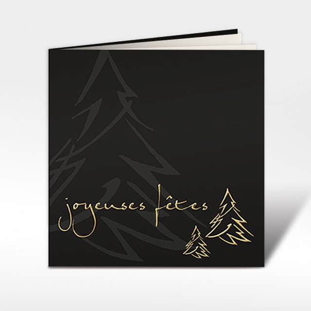 Weihnachtskarten "mit Eleganz in gold, F"