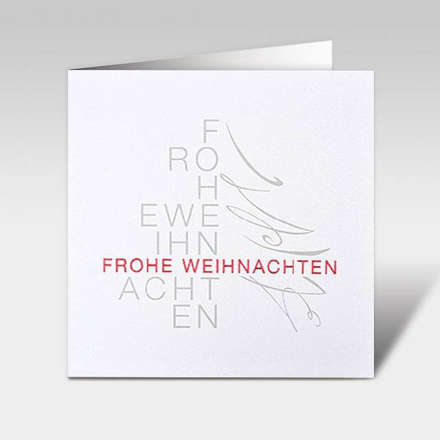 Weihnachtskarte "Text Frohe Weihnachten"