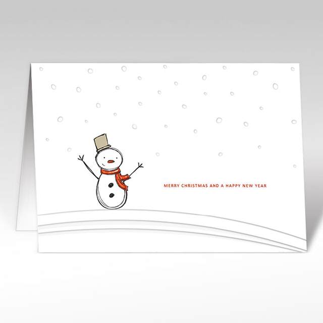 Weihnachtskarte "Snowman" A5 quer