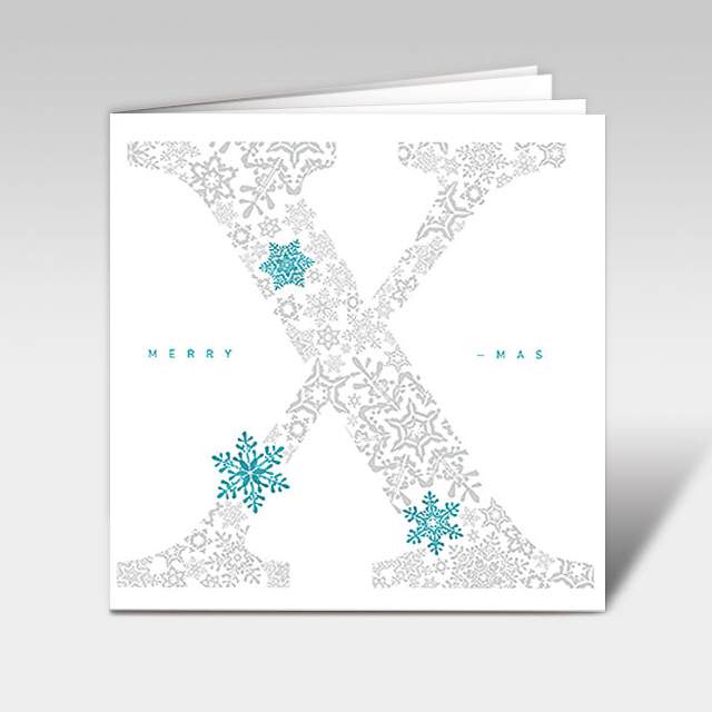 Weihnachtskarten mit Eisblumen, Merry X-mas