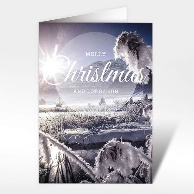 Weihnachtskarten "lot of sun", Winterlandschaft