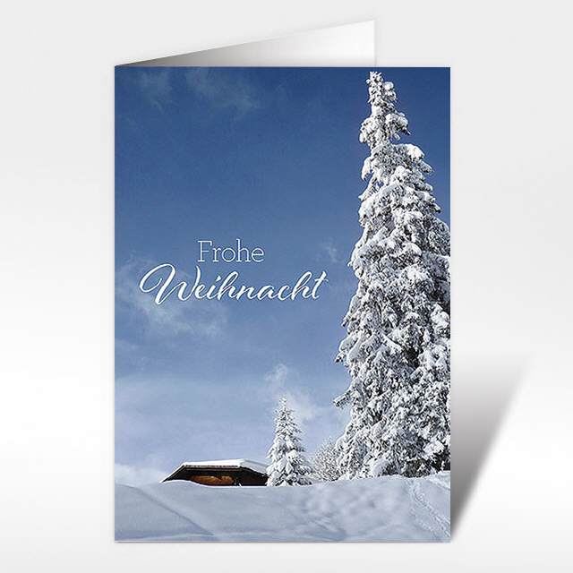 Weihnachtskarten Frohe Weihnacht, Winterlandschaft