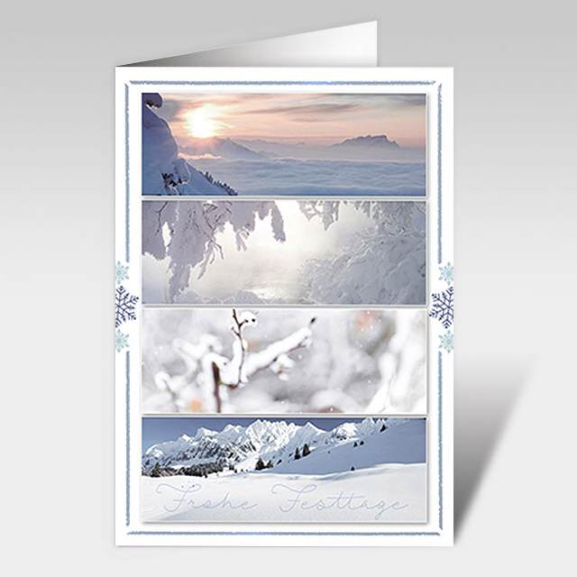 Weihnachtskarten, sanfte Winterstimmung, A5 hoch