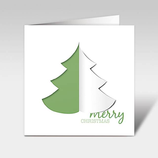 Weihnachtskarten "Tannenbaum angestanzt"