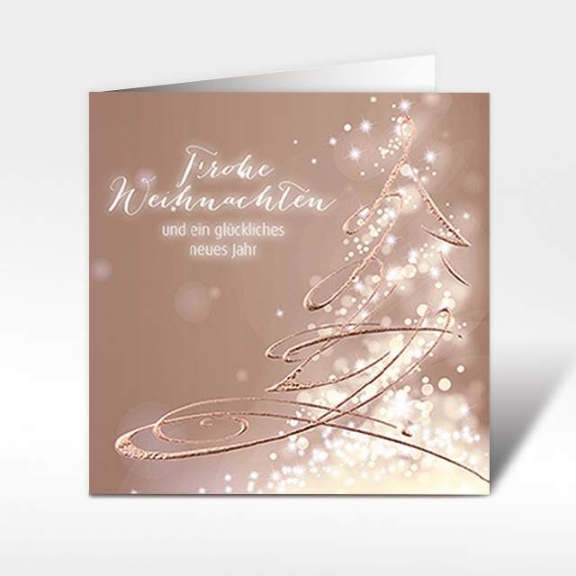 Weihnachtskarten "Schwungvoller Christbaum"