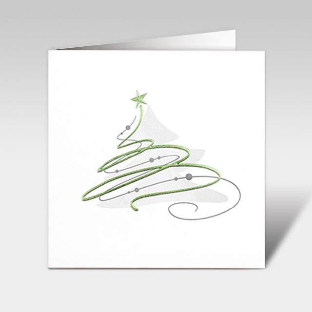 Grüne Weihnachtskarten - Weihnachtskartenzauber.ch