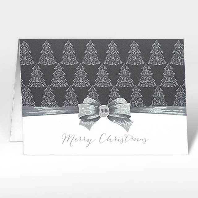 Weihnachtskarten "Silberne Masche"