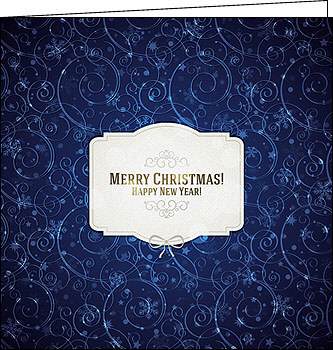 Weihnachtskarte, Merry Christmas, Blindprägung